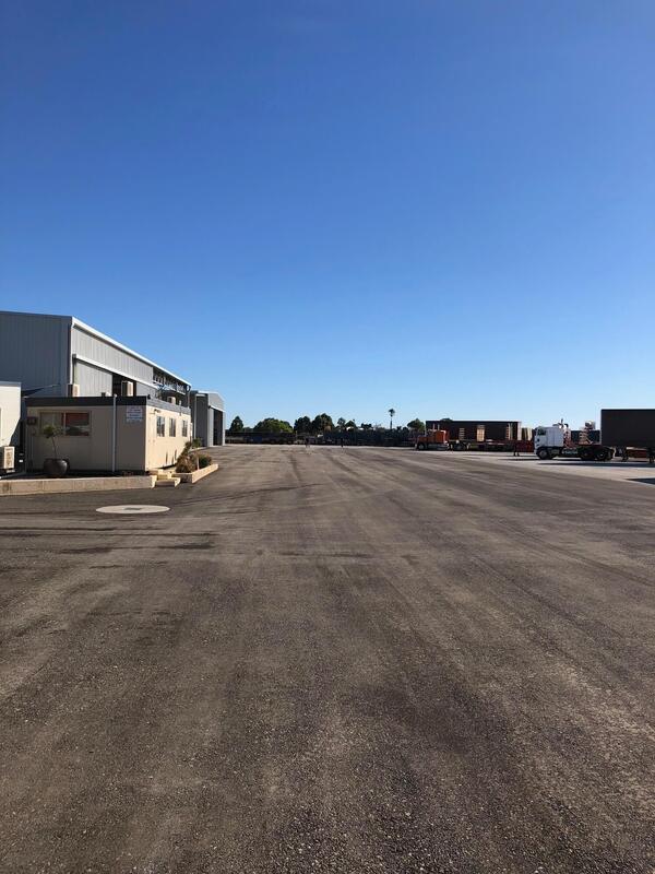 This is a photo of a hardstand driveway which is in the process of being installed by Yarrambat Road Tech